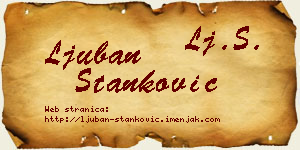 Ljuban Stanković vizit kartica